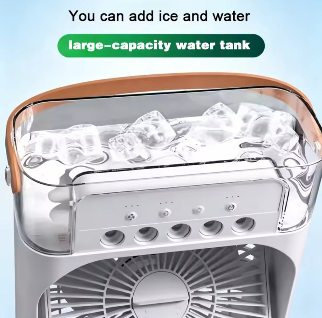 Portable Water Mist Spray Fan USB - 3 Speed Desktop Humidifier Cooler | Mini Personal Air Conditioner for Office Dorm Bedroom - Fast shipping worldwide free