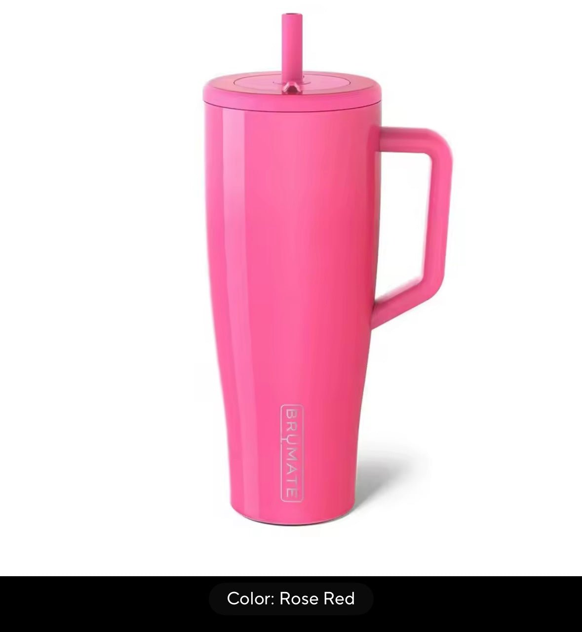 BruMate 30/40 oz Tumbler with Handle and Straw Thermos Cup with Handle Tumbler Cup Coffee Insulated Bottle Car Vacuum Flasks - S7teestore