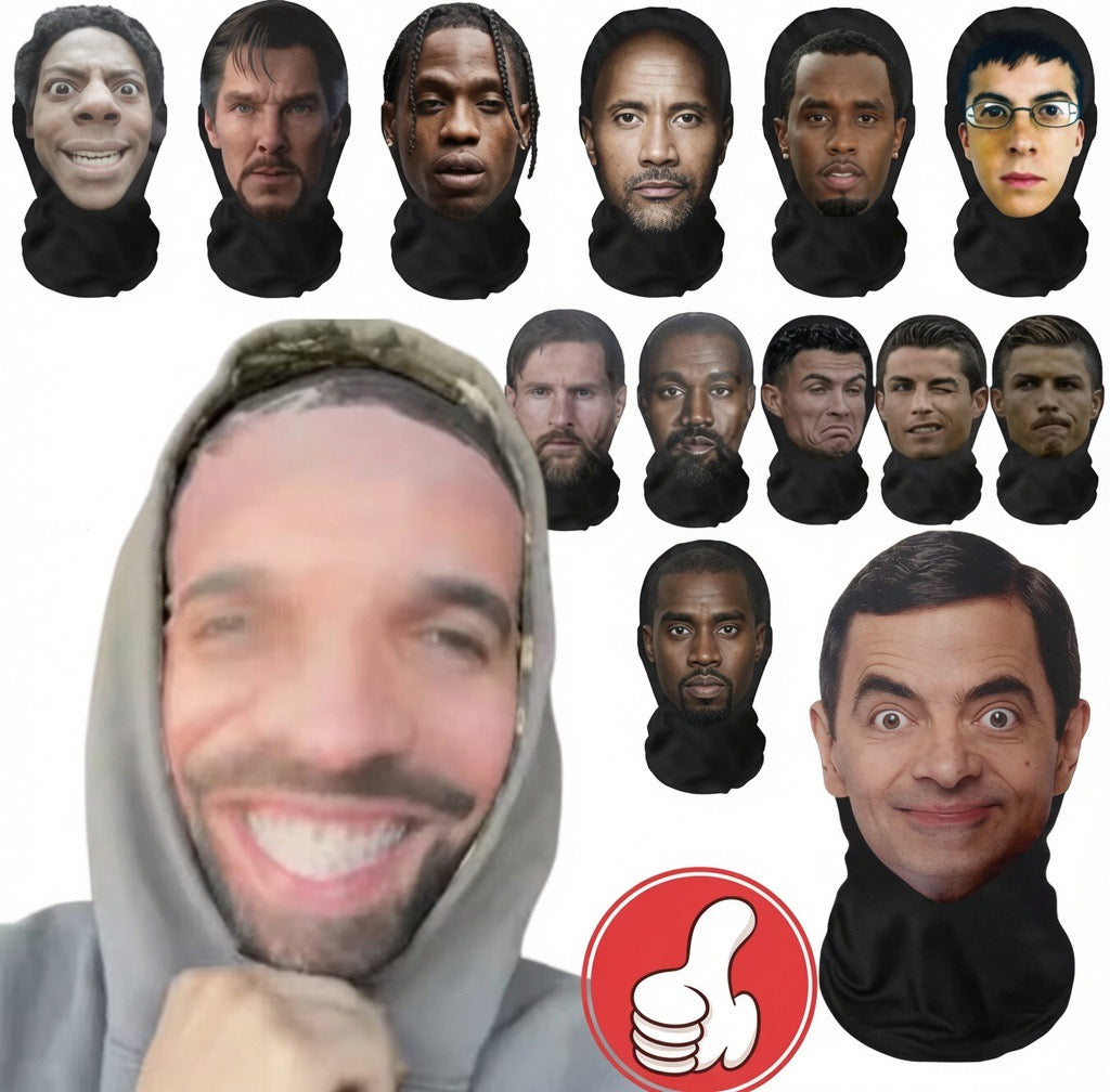 Cheapest on the Web – 3D Printed Realistic Celebrity Face Mask | Stretch Mesh Full Face Balaclava Cosplay Headdress for Men | 50+ Faces | Free Worldwide Shipping