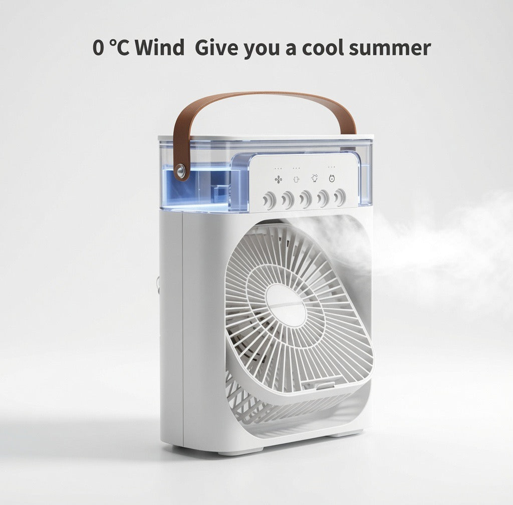 Portable Water Mist Spray Fan USB - 3 Speed Desktop Humidifier Cooler | Mini Personal Air Conditioner for Office Dorm Bedroom - Fast shipping worldwide free