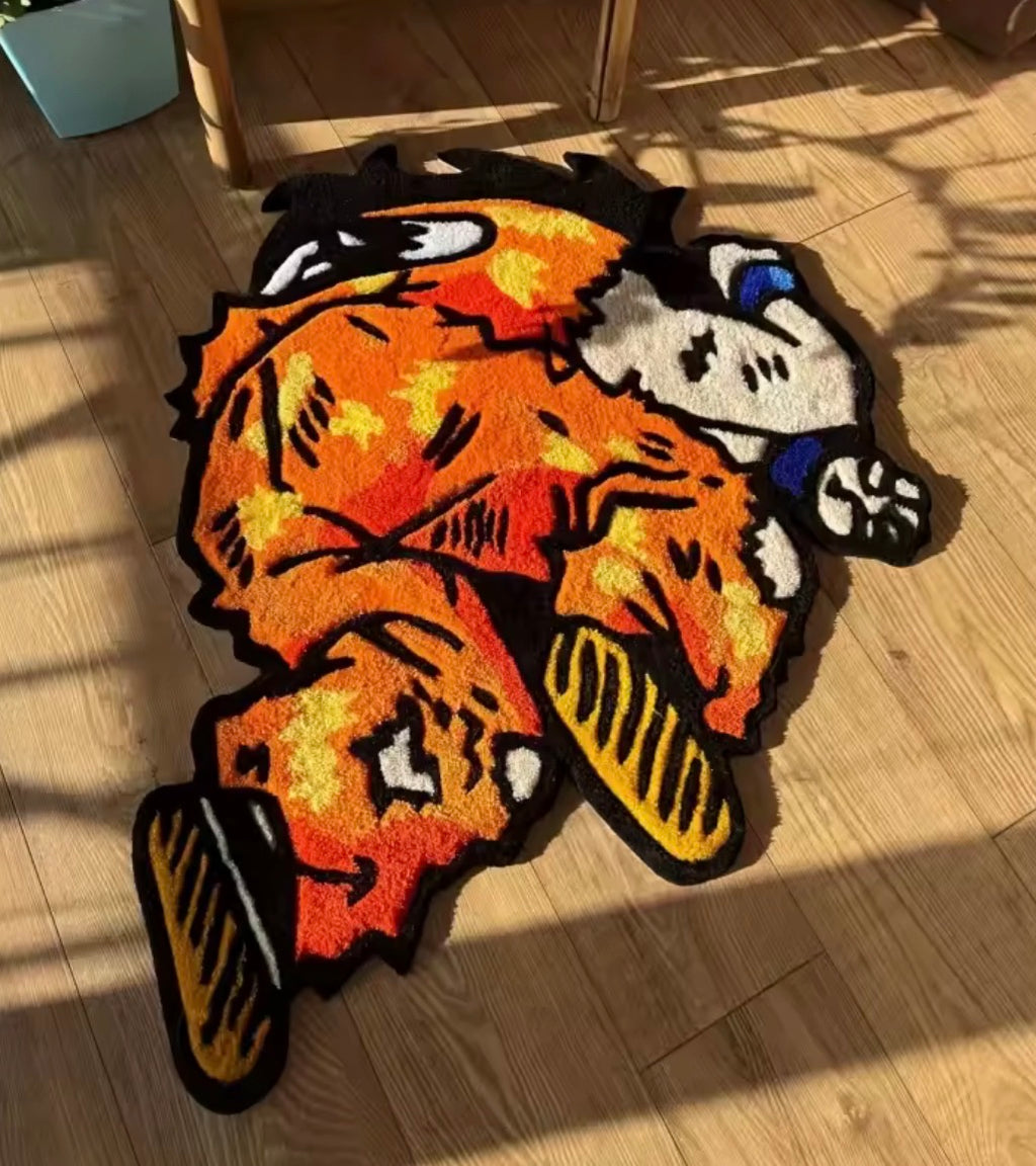 JJK Dragon Ball Z Anime Boy Floor Mat 120x120cm Soft Non-Slip Gaming Carpet Gift