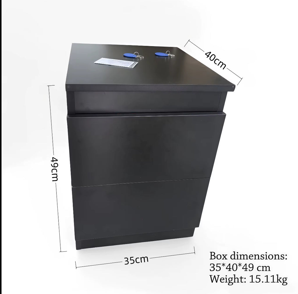 Modern Wood Nightstand with Secret Compartment & Electronic Lock | Hidden Jewelry Organizer Drawer Cabinet Storage | OverSeas Shipping Worldwide approx 8-16 days |