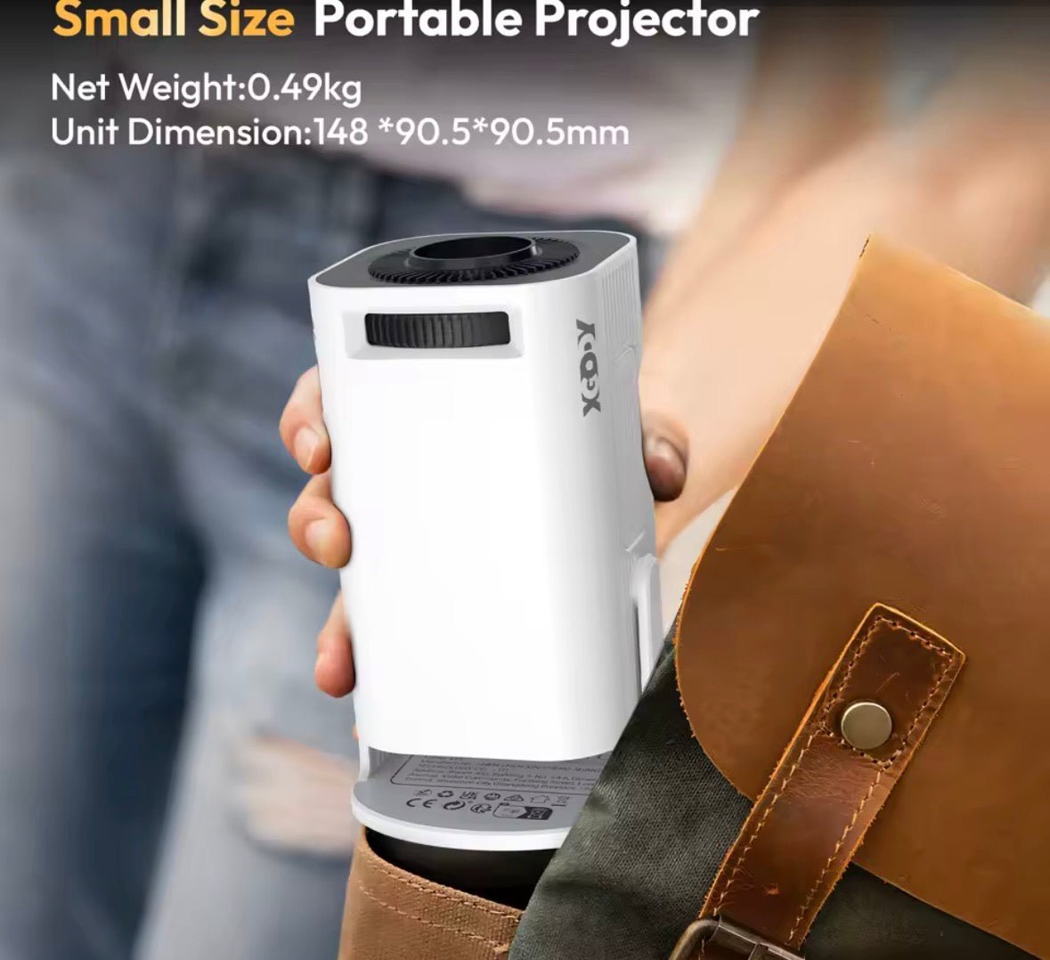Xgody Gimbal 3 Pro Projector 4K Wifi6 Android Mini Beamer 300 Ansi Dual Wifi Bt5.4 1280*720P Home Theater Outdoor Portable - S7teestore