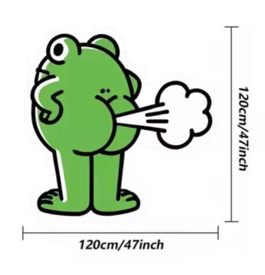 Weird Fart Frog Shaped Carpet 120x120cm Soft Fun Rug Kid Room Bedroom Decor Gift