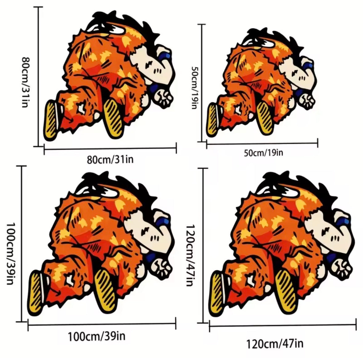 JJK Dragon Ball Z Anime Boy Floor Mat 120x120cm Soft Non-Slip Gaming Carpet Gift