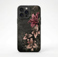 Huameng Classic Luxury Floral Lily iPhone Case - Elegant Vintage Dark Botanical Design for iPhone 17/16/15/14/13 Pro Max