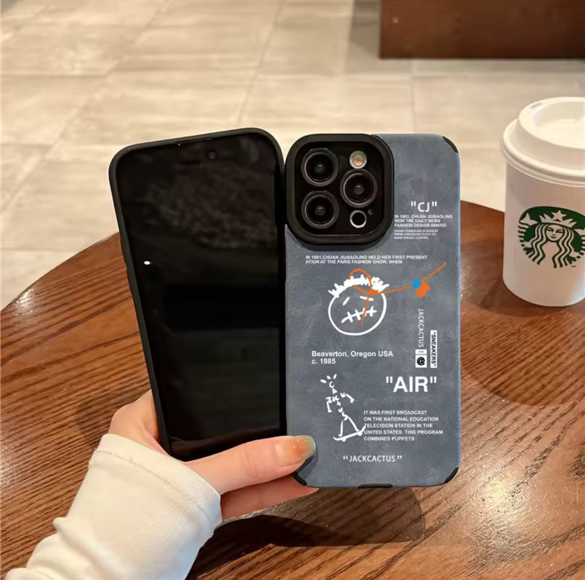 Travis Scott Luxury Sneaker Skateboard Phone Case | Premium Suede Leather for iPhone 11-17 Pro Max