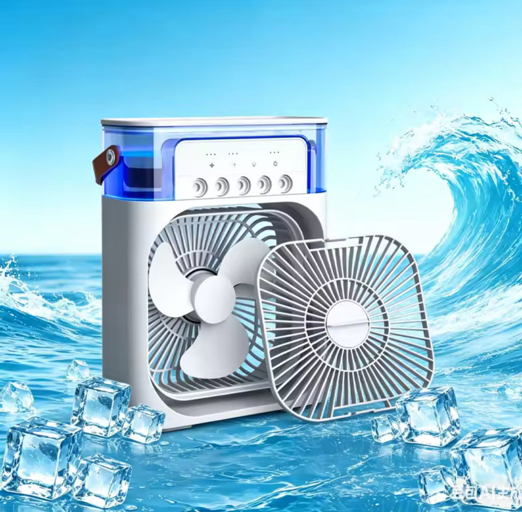 Portable Water Mist Spray Fan USB - 3 Speed Desktop Humidifier Cooler | Mini Personal Air Conditioner for Office Dorm Bedroom - Fast shipping worldwide free