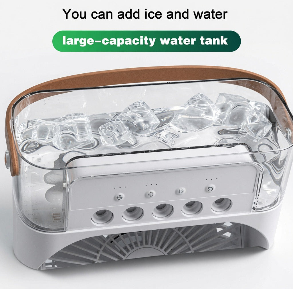 Portable Water Mist Spray Fan USB - 3 Speed Desktop Humidifier Cooler | Mini Personal Air Conditioner for Office Dorm Bedroom - Fast shipping worldwide free