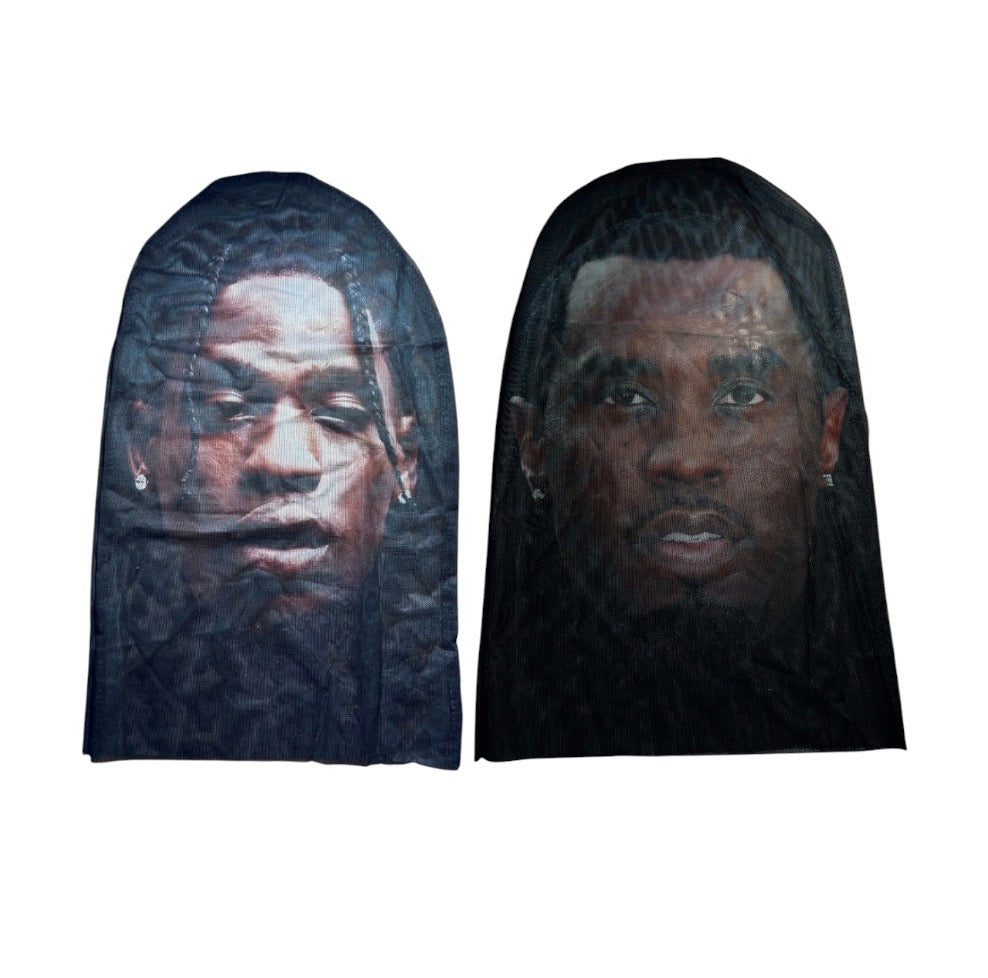 Realistic 3D 21 Savage & Diddy Face Mask Balaclava Bundle Halloween Costume Uk