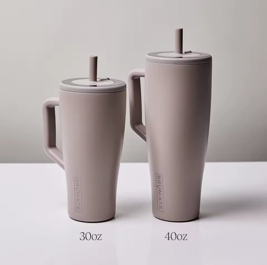 BruMate 30/40 oz Tumbler with Handle and Straw Thermos Cup with Handle Tumbler Cup Coffee Insulated Bottle Car Vacuum Flasks - S7teestore