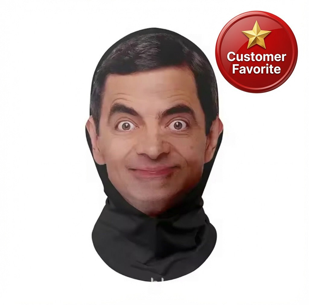 Realistic Celebrity Mesh Mask 4-Piece Bundle | Mr. Bean, Will from The Inbetweeners, The Rock & Kanye West | Actor Combo | Save Over £20