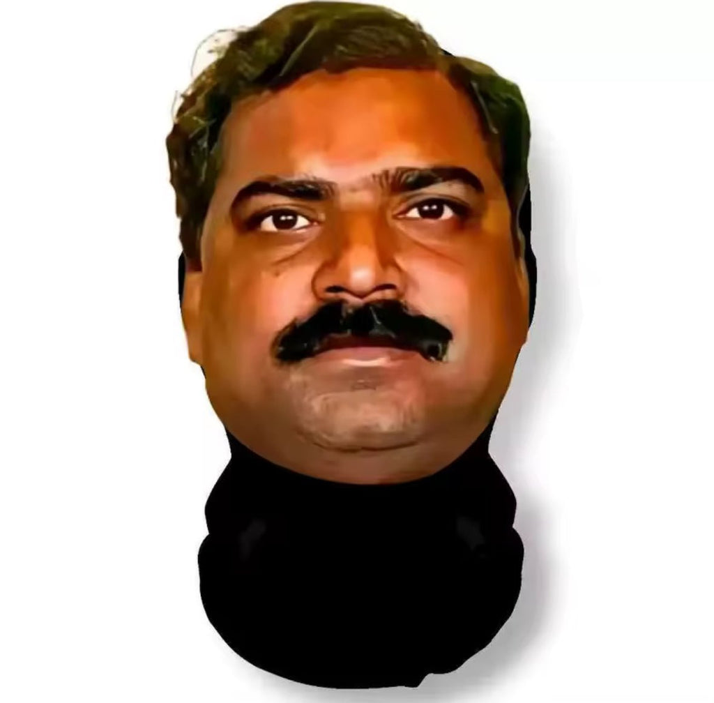 Funny Indian Celebrity Full Face Mesh Mask Abstract Cosplay Party Headgear Outdoor Cycling Balaclava - S7teestore