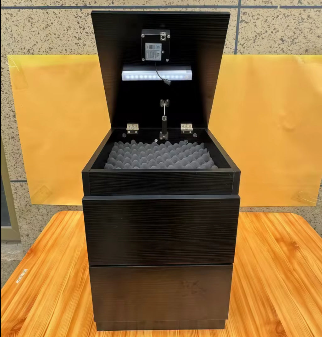 Modern Wood Nightstand with Secret Compartment & Electronic Lock | Hidden Jewelry Organizer Drawer Cabinet Storage | OverSeas Shipping Worldwide approx 8-16 days |