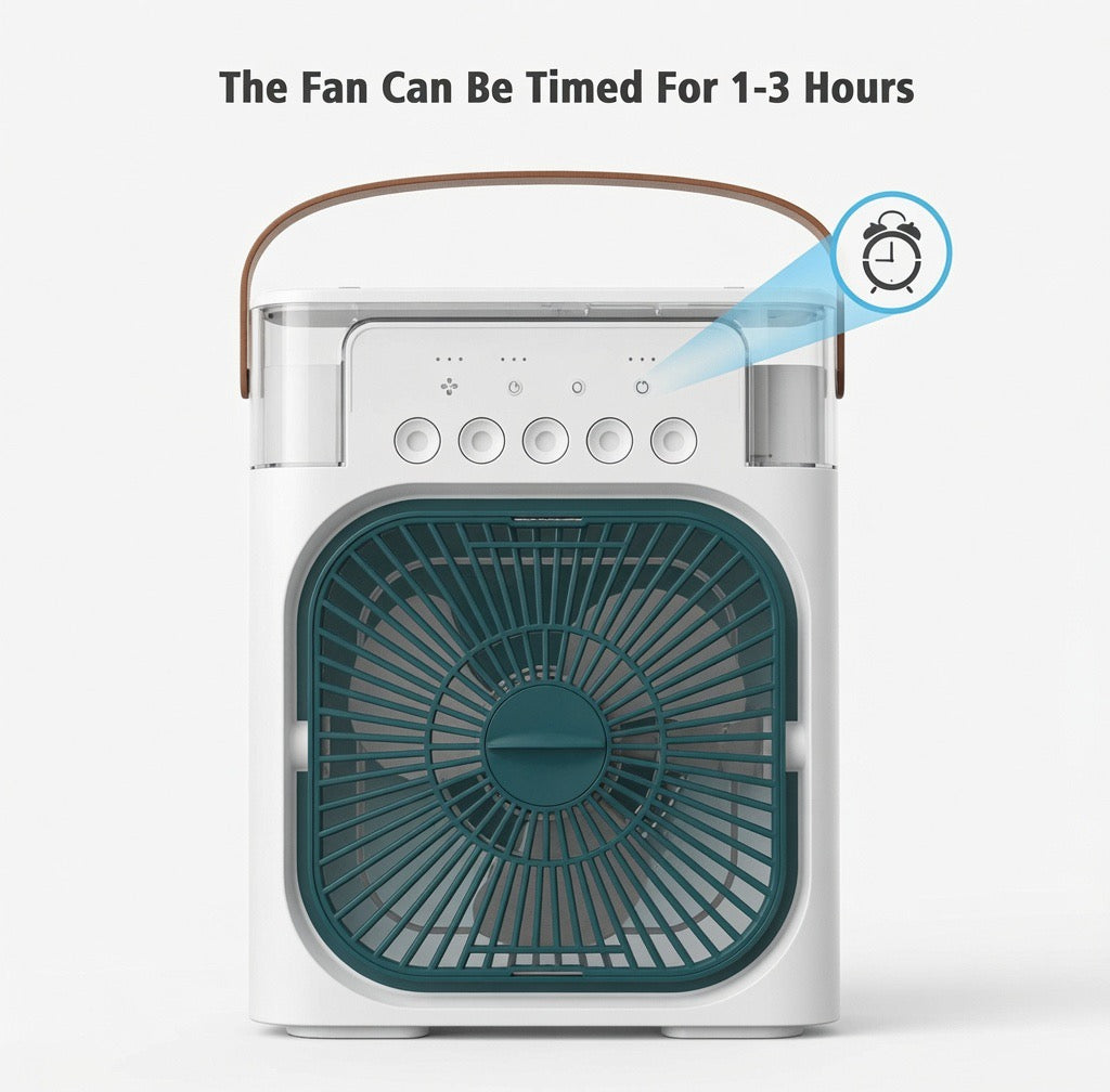 Portable Water Mist Spray Fan USB - 3 Speed Desktop Humidifier Cooler | Mini Personal Air Conditioner for Office Dorm Bedroom - Fast shipping worldwide free