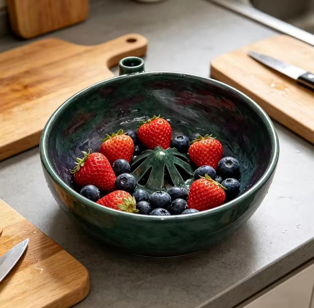 Homestyle Swirling Berry Washer Bowl – Self-Spinning 360° Vortex Fruit & Veggie Cleaner with Easy Drain - Fast Worldwide shipping ( 7-12 days approx )