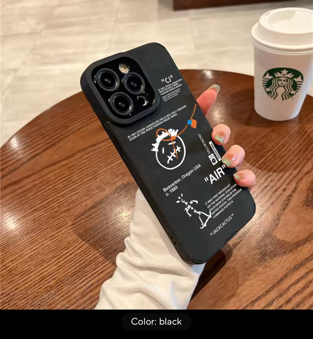Travis Scott Luxury Sneaker Skateboard Phone Case | Premium Suede Leather for iPhone 11-17 Pro Max
