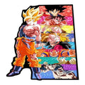 Irregular Area Rugs Anime Dragon Ball Z Goku Different Forms Custom Rug Handmade Carpet Area Rug for Home Decor