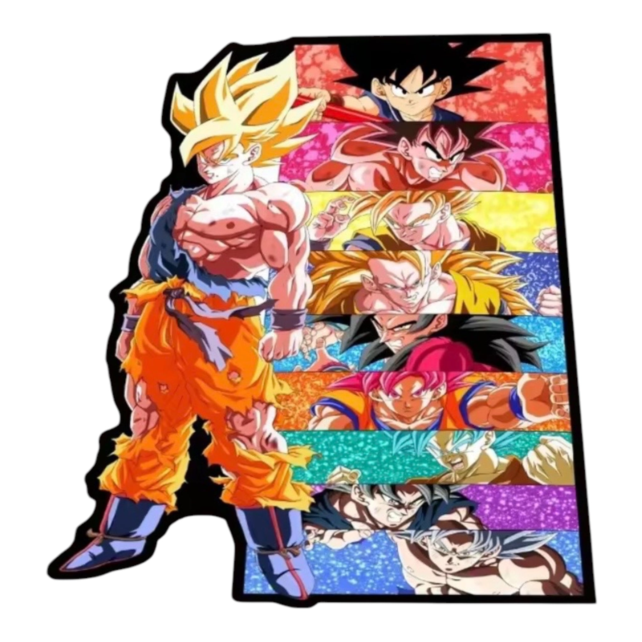 Irregular Area Rugs Anime Dragon Ball Z Goku Different Forms Custom Rug Handmade Carpet Area Rug for Home Decor